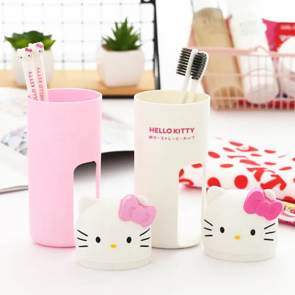 Set Cepillos +portacepillo  Hello kitty