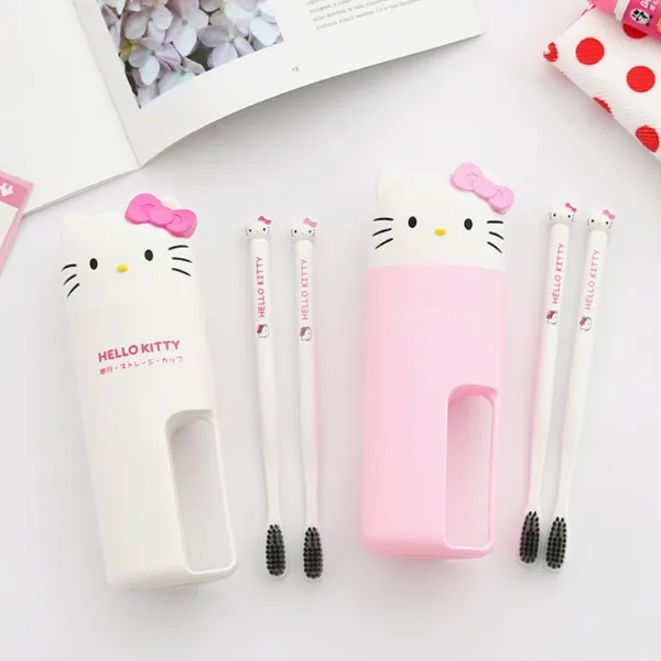 Set Cepillos +portacepillo  Hello kitty - imagen 2