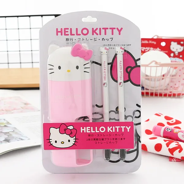 Set Cepillos +portacepillo  Hello kitty - imagen 3